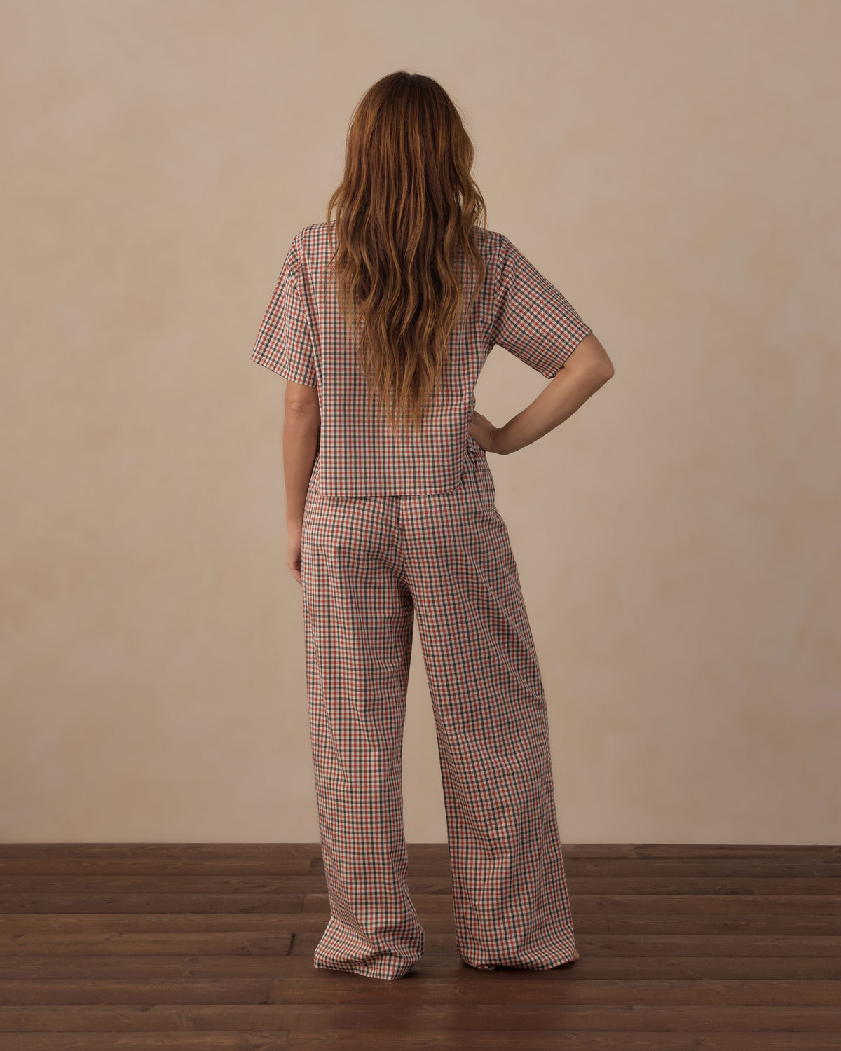 Women's Woven Pajama Set | Holiday Gingham
