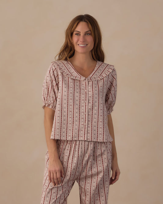 Women's Ruffle Pajamas | Candy Cane Lane