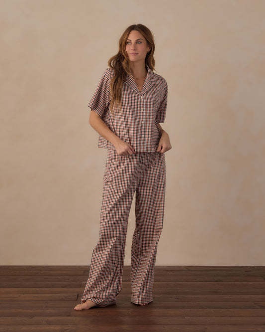 Women's Woven Pajama Set | Holiday Gingham