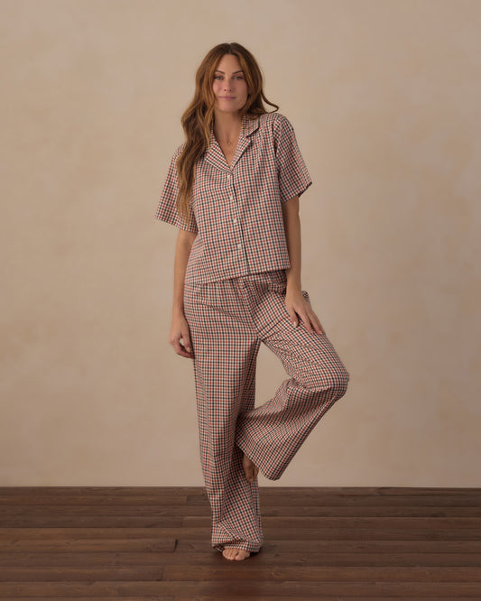 Women's Woven Pajama Set | Holiday Gingham
