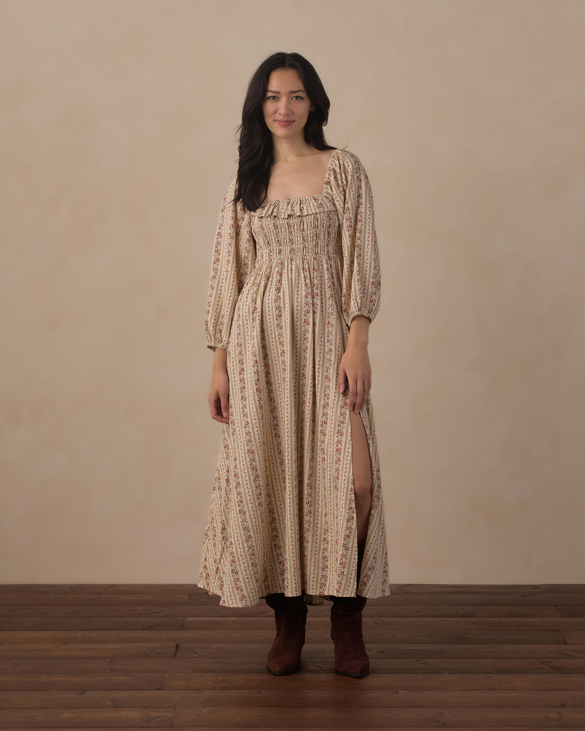Women's Magnolia Dress | Floral Stripe