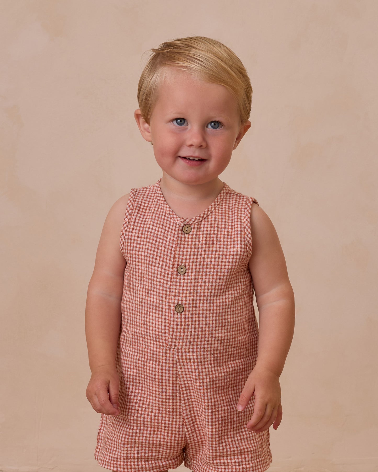 Unisex Maverick Romper || Poppy Gingham