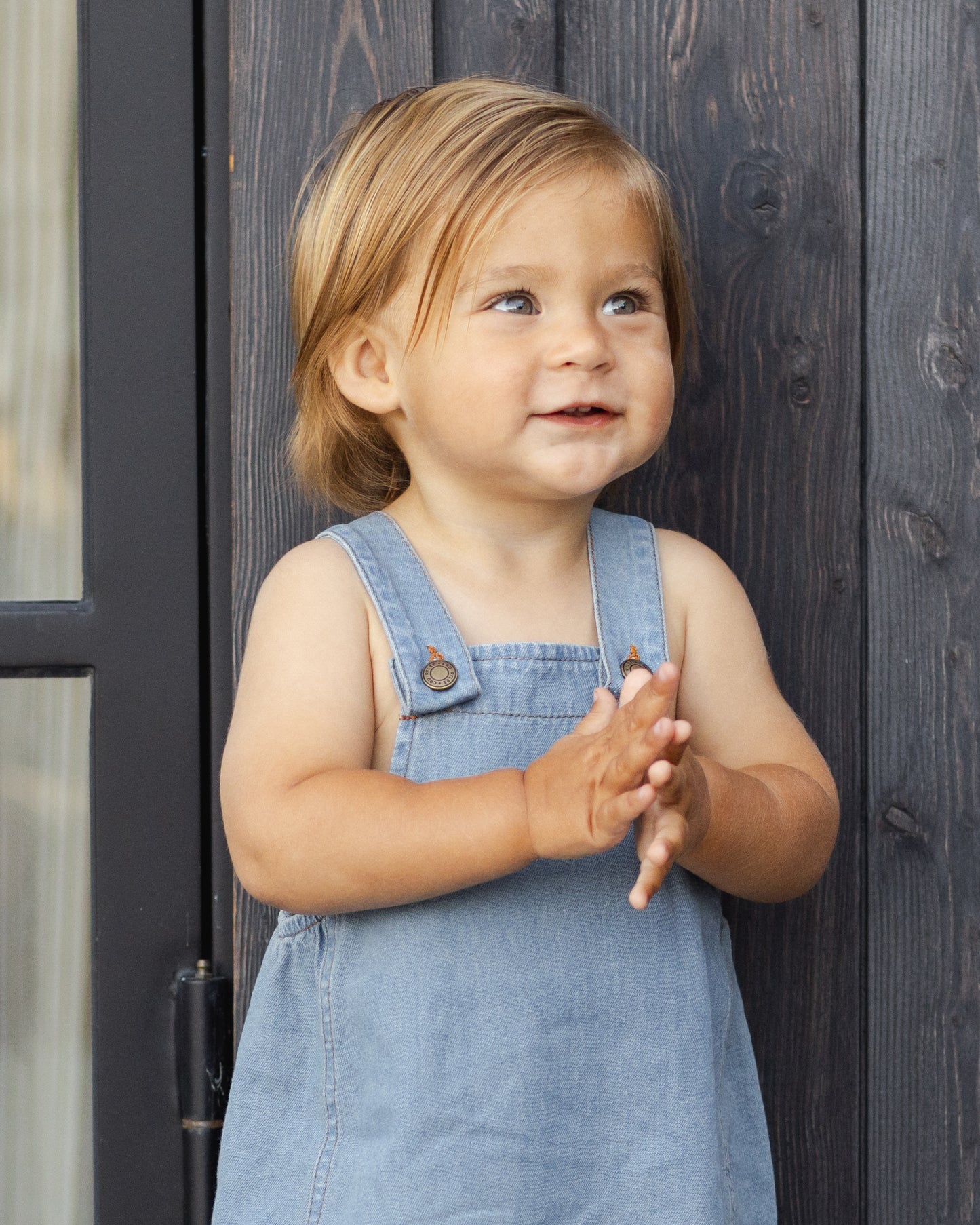 Cargo Baby Overall || Washed Blue