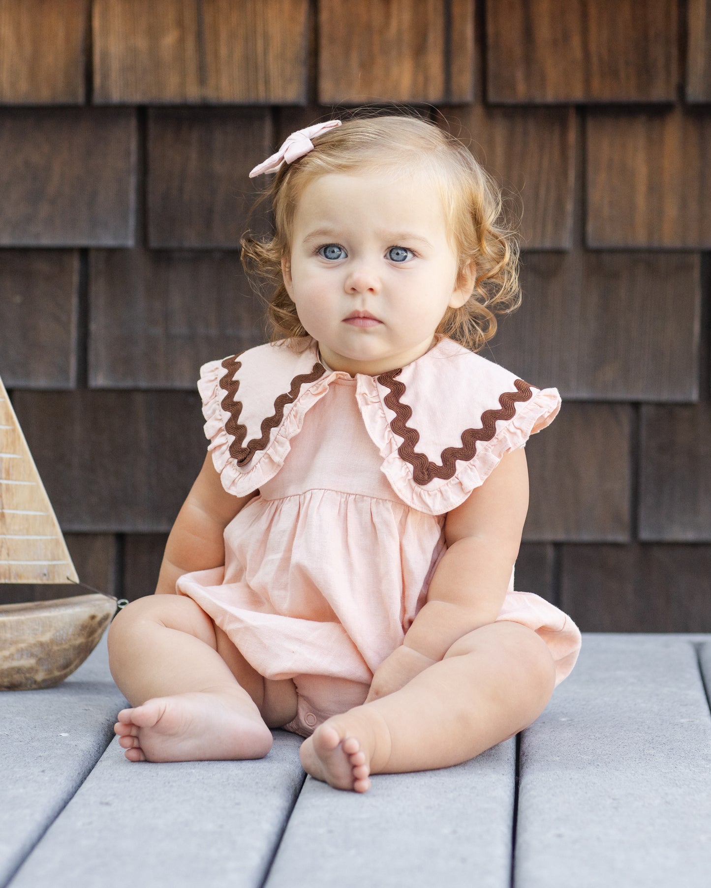 Cove Romper || Blush