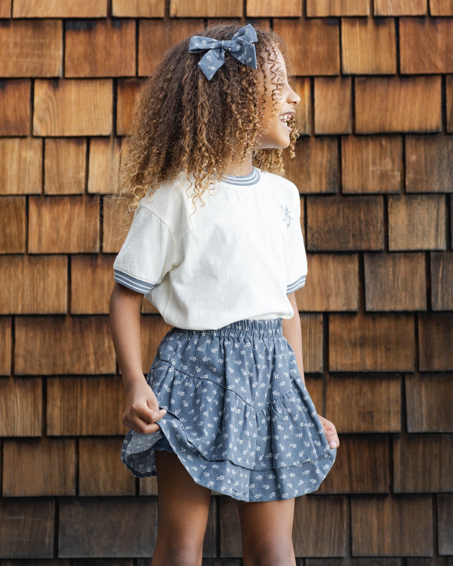 Tiered Mini Skirt || Ditsy