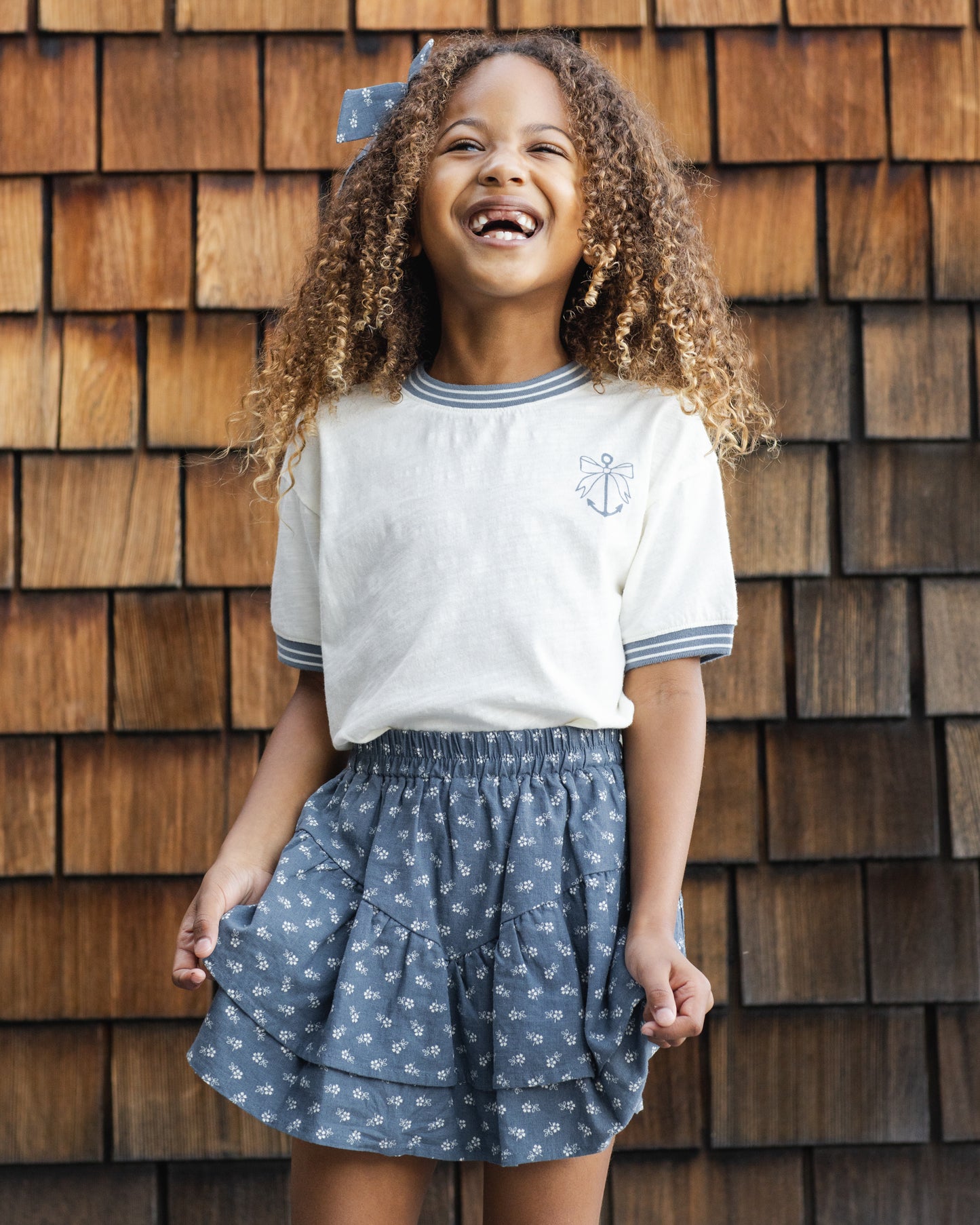 Tiered Mini Skirt || Ditsy