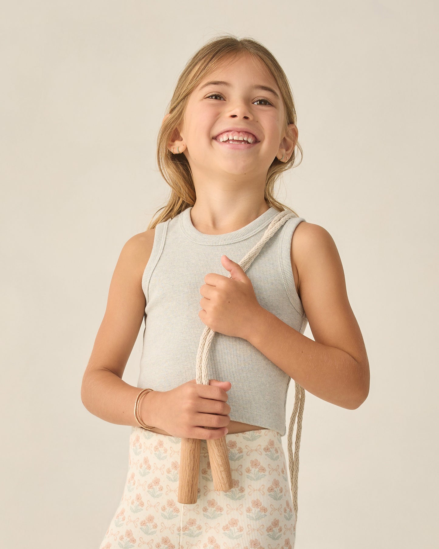 Ribbed Tank Set || Ivory, Seafoam