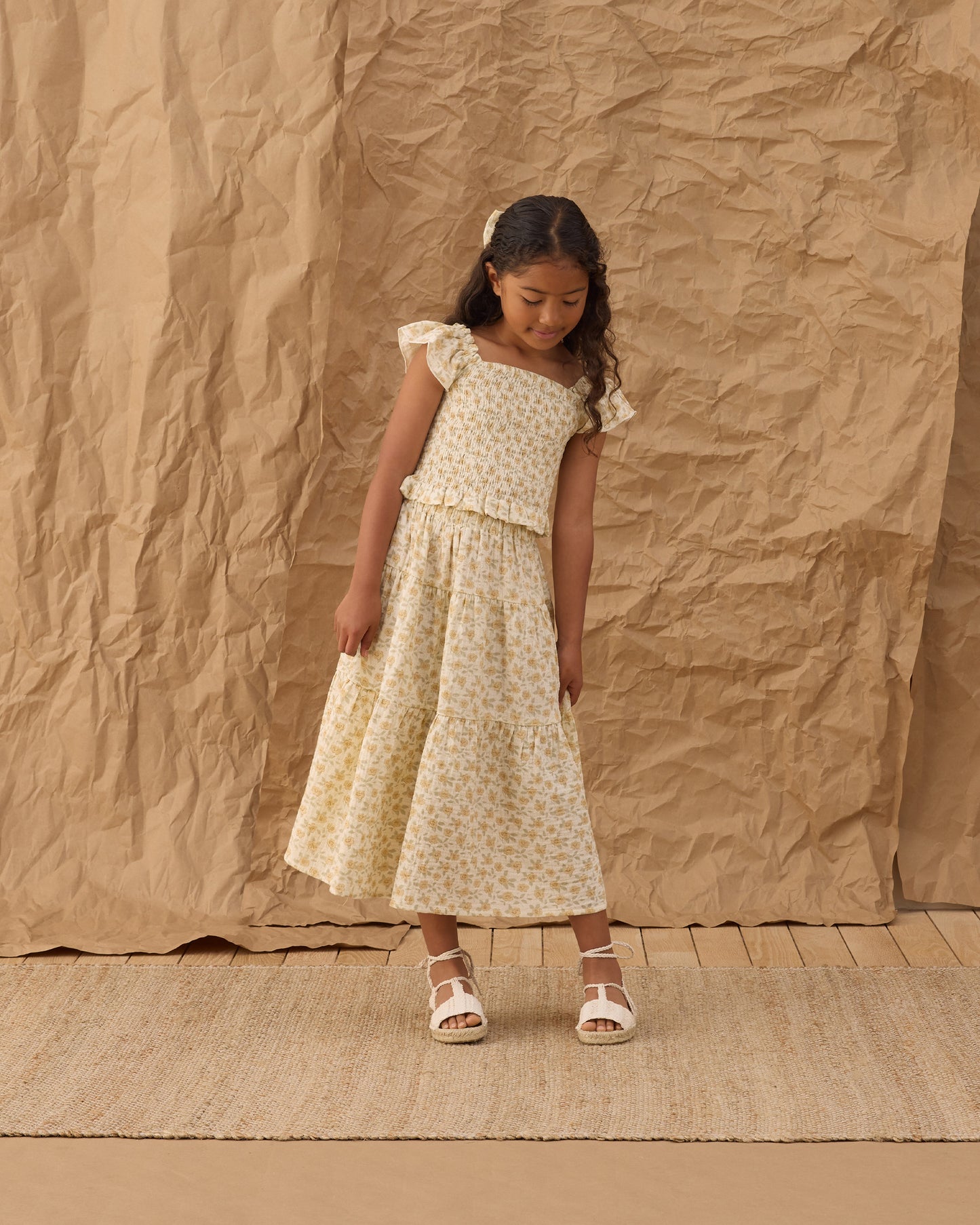 Oversized Bow || Yellow Floral