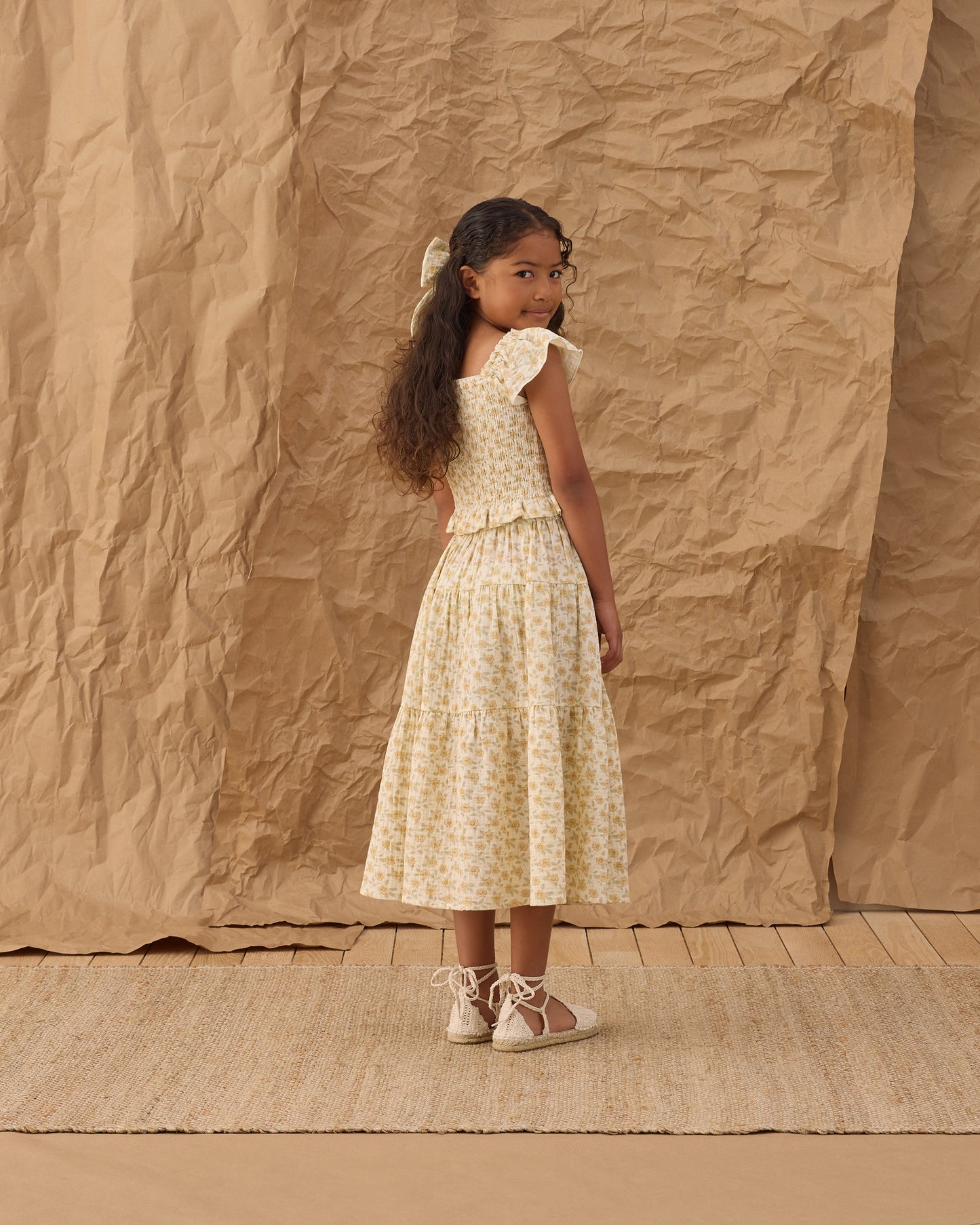 Oversized Bow || Yellow Floral