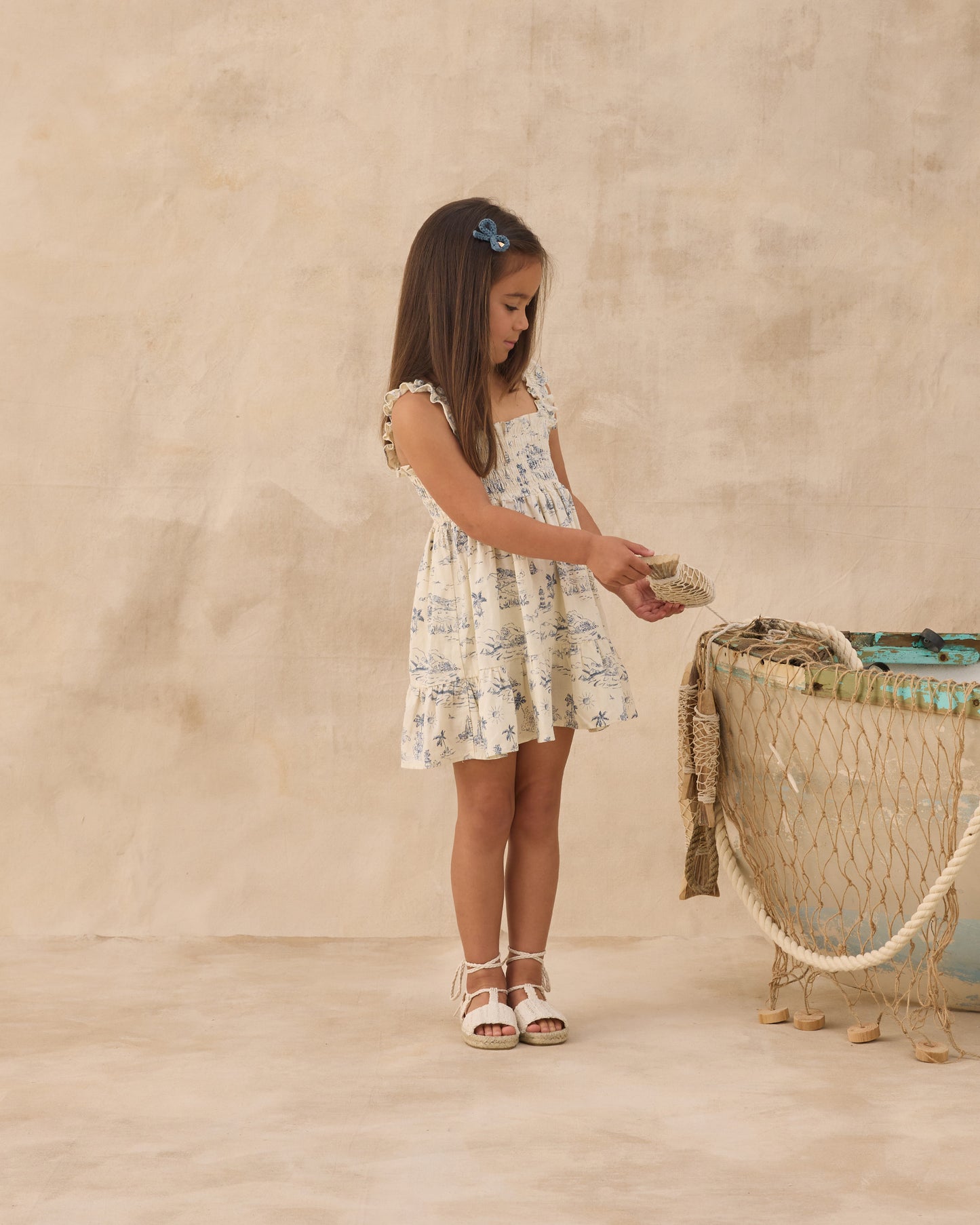 Sutton Dress || Ocean Toile