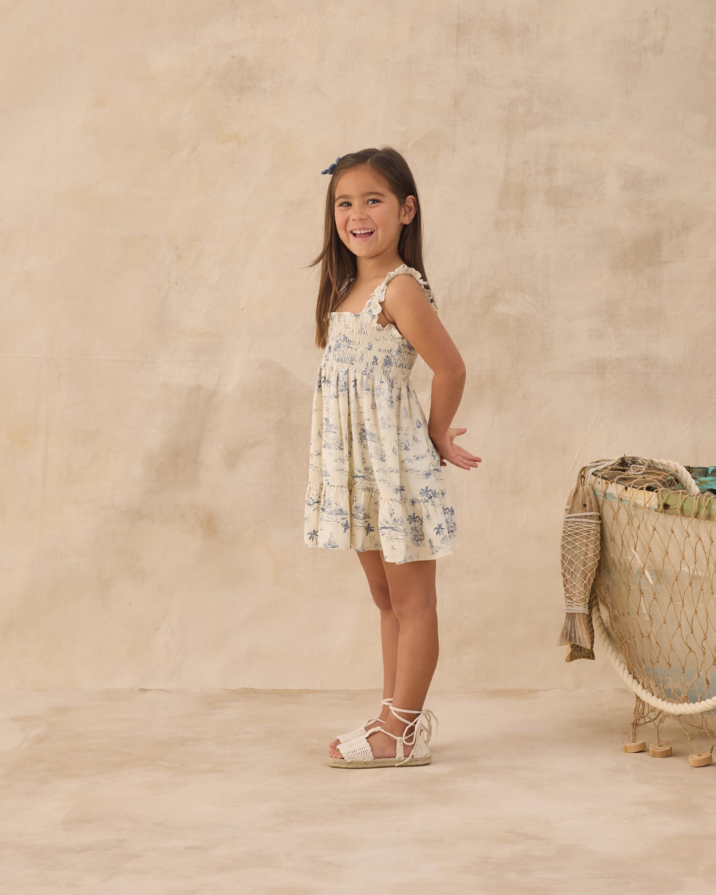 Sutton Dress || Ocean Toile