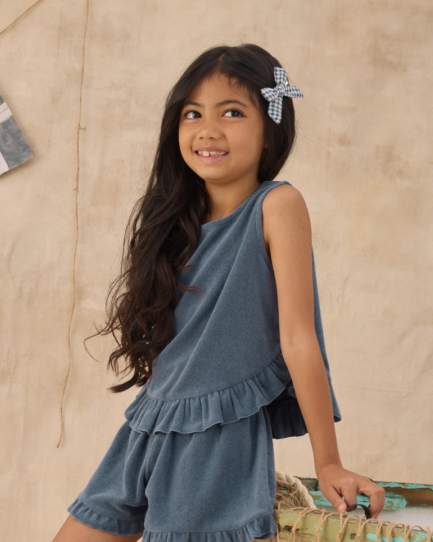 Bows, Set Of 2 || Marine Gingham