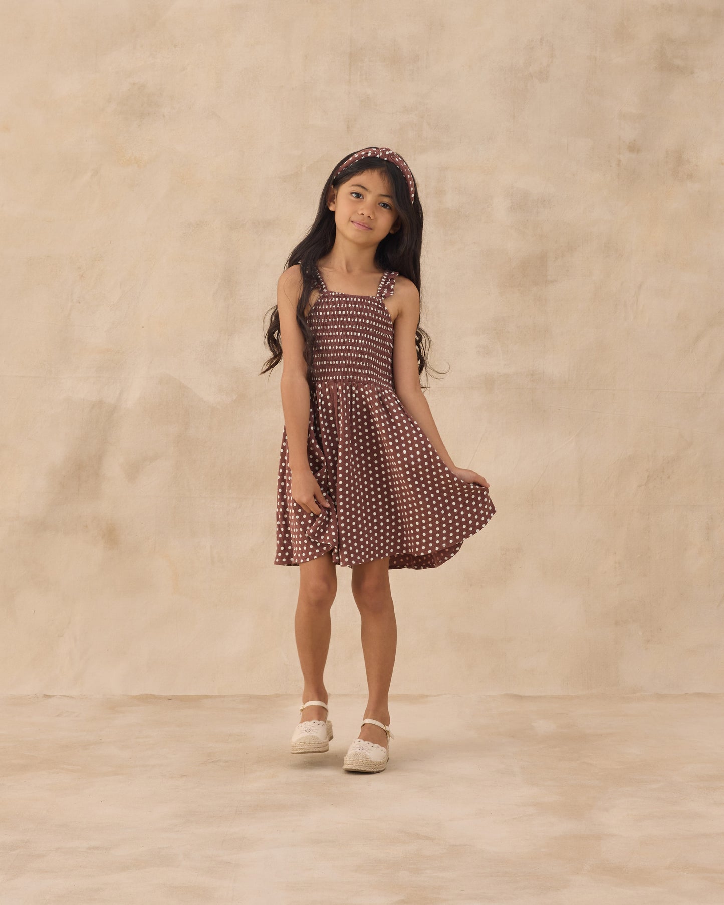 Lainey Dress || Chocolate Polka Dot