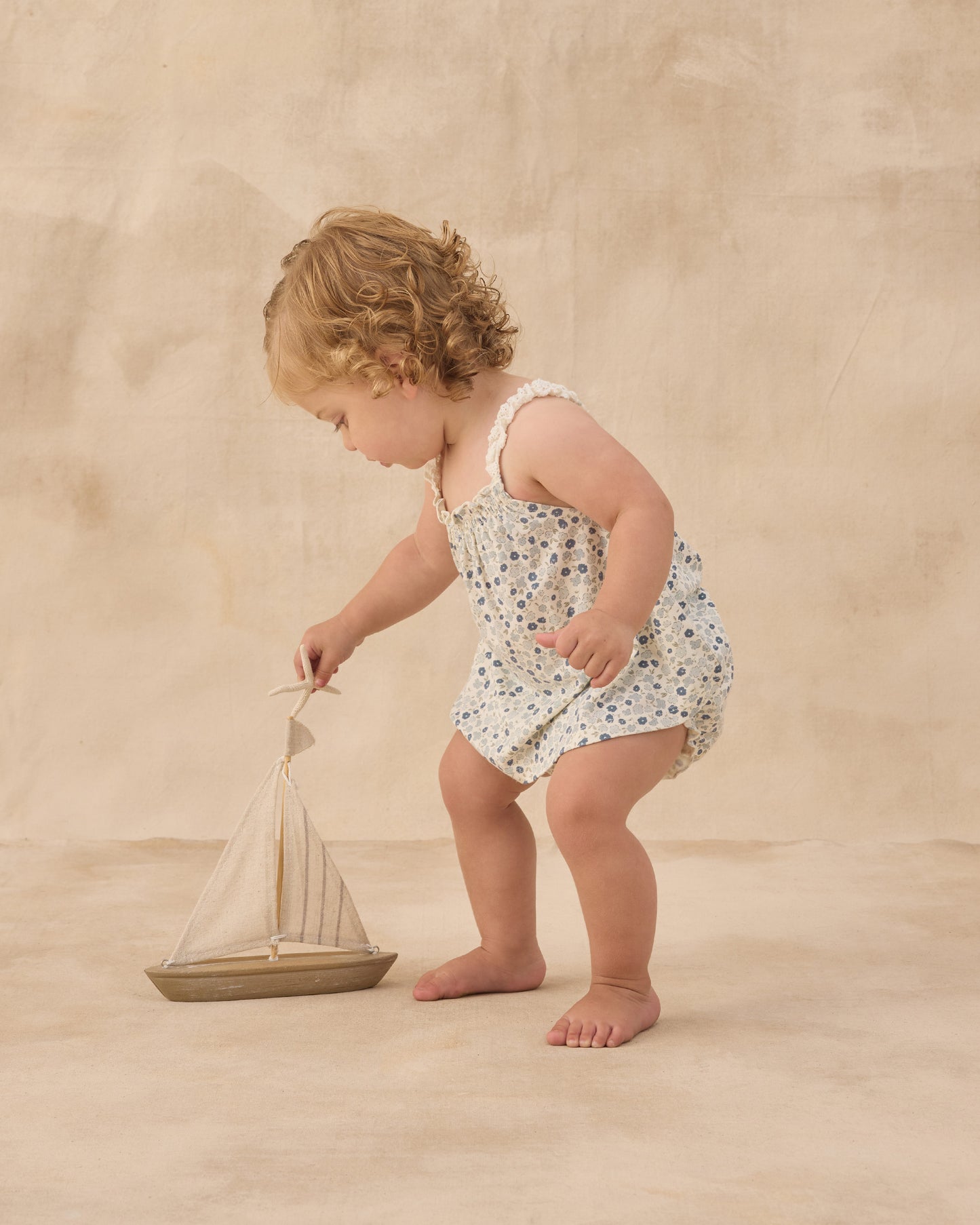 Swing Top & Bloomer Set || Blue Ditsy