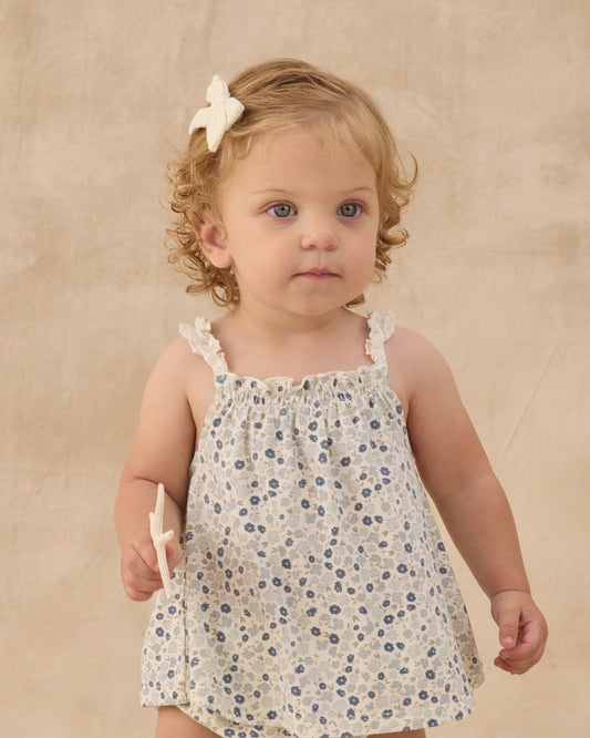 Swing Top & Bloomer Set || Blue Ditsy