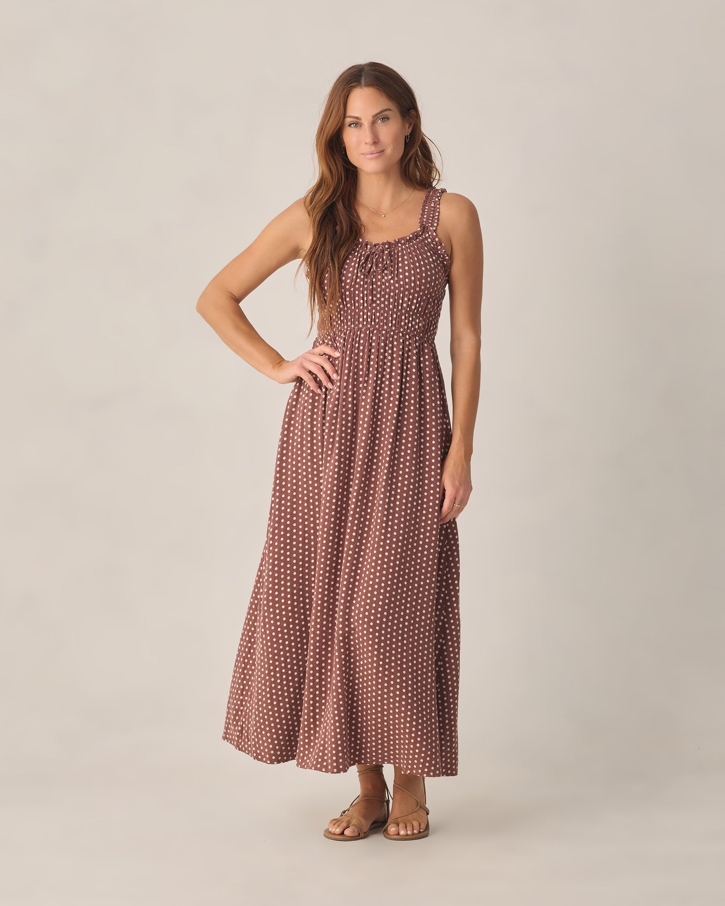 Women's Jane Dress || Chocolate Polka Dot