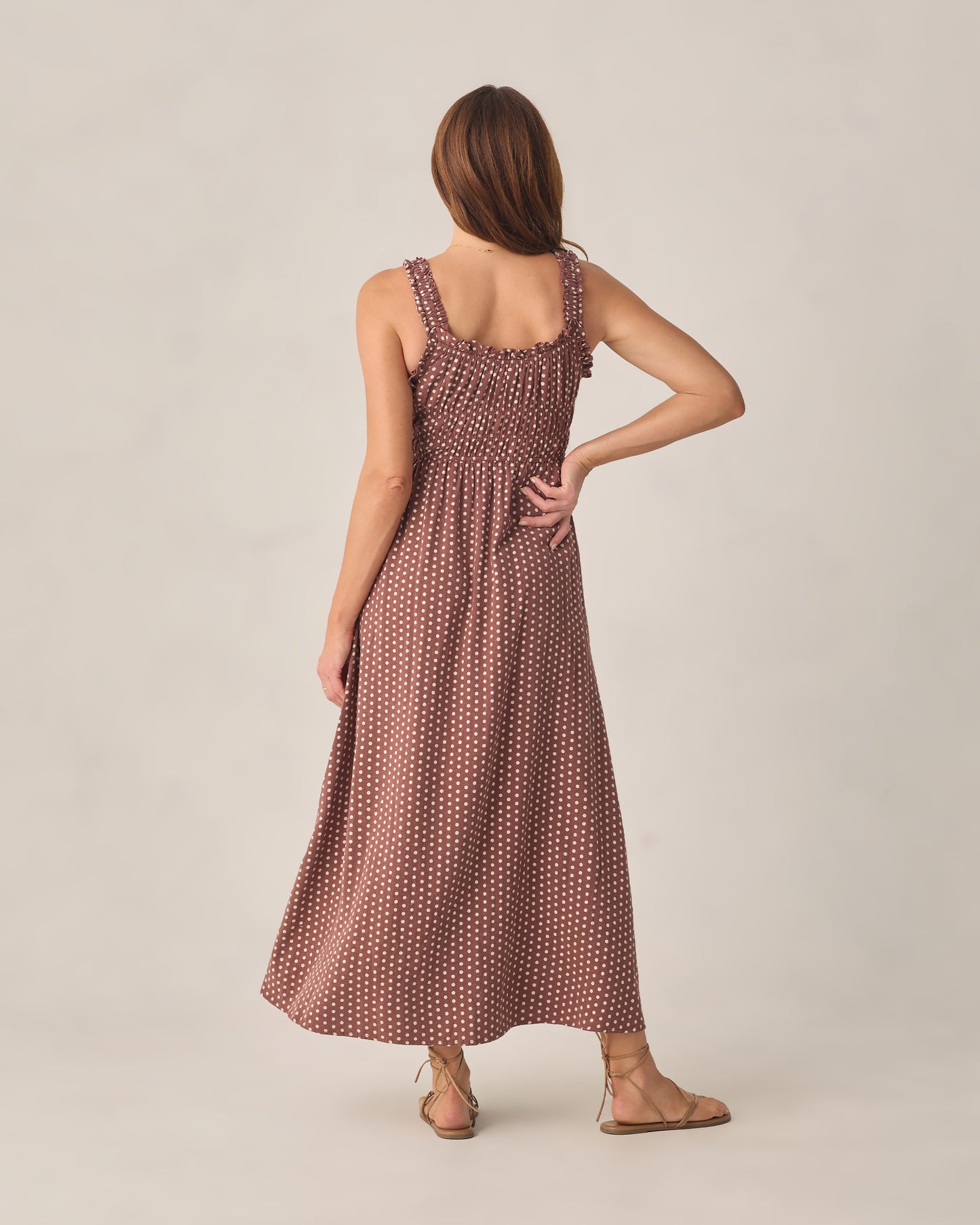 Women's Jane Dress || Chocolate Polka Dot