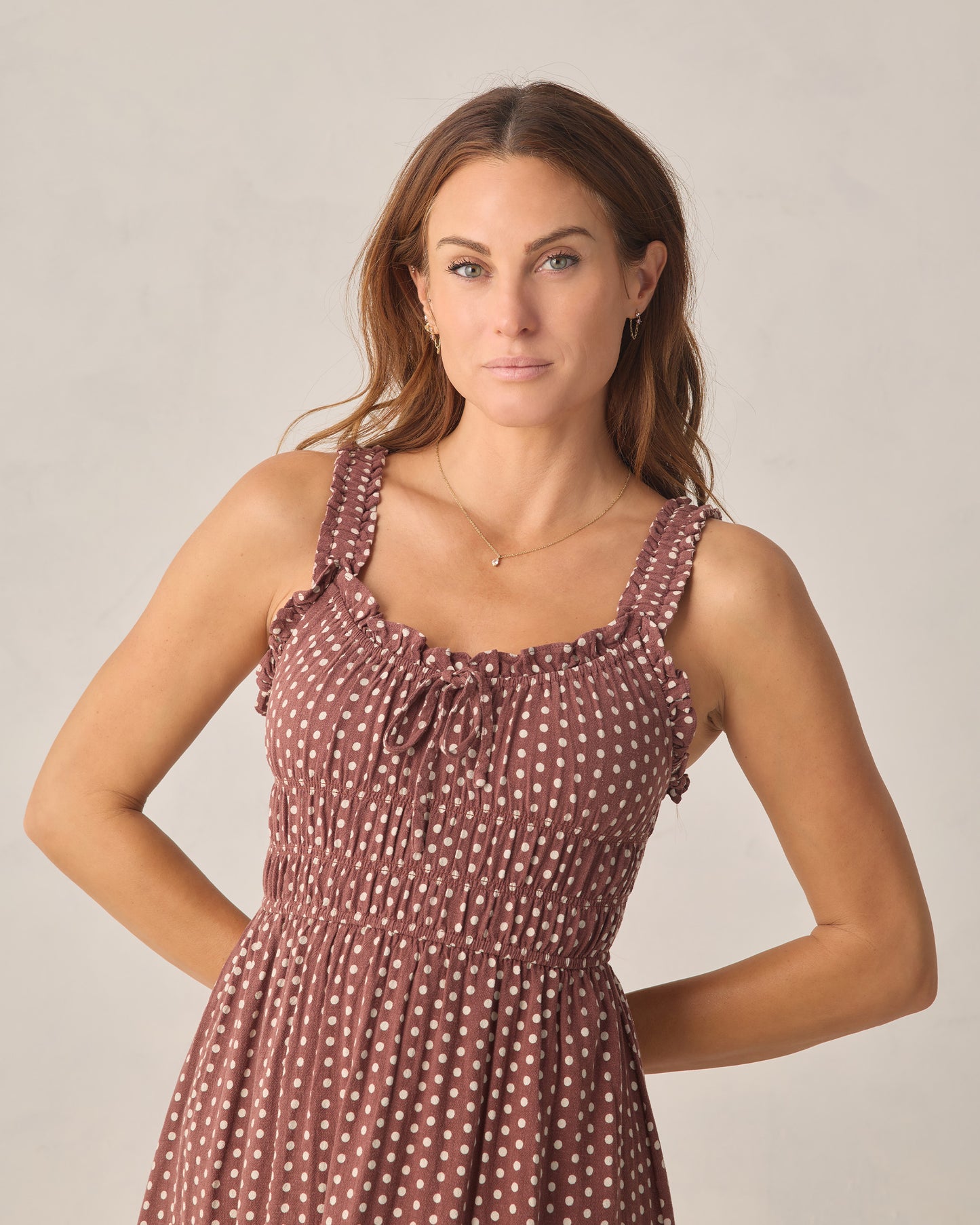 Women's Jane Dress || Chocolate Polka Dot