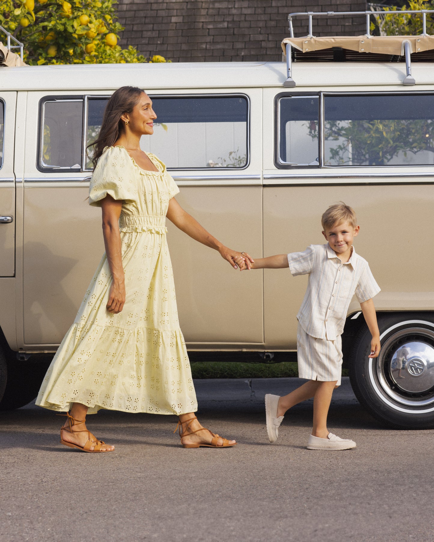 Collared Short Sleeve Shirt || Sea Stripe
