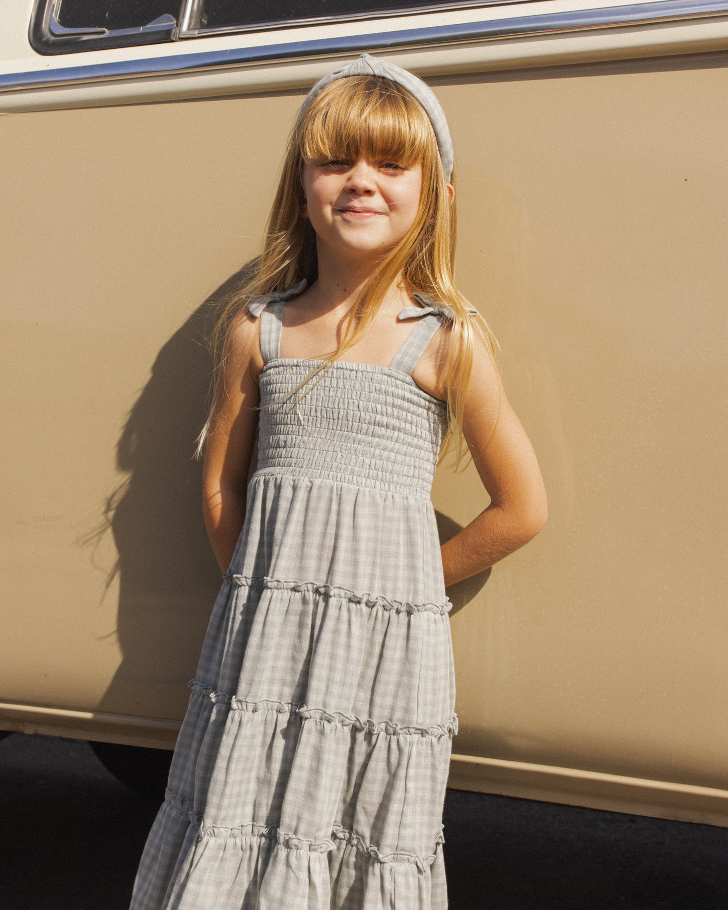 Knotted Headband || Green Gingham