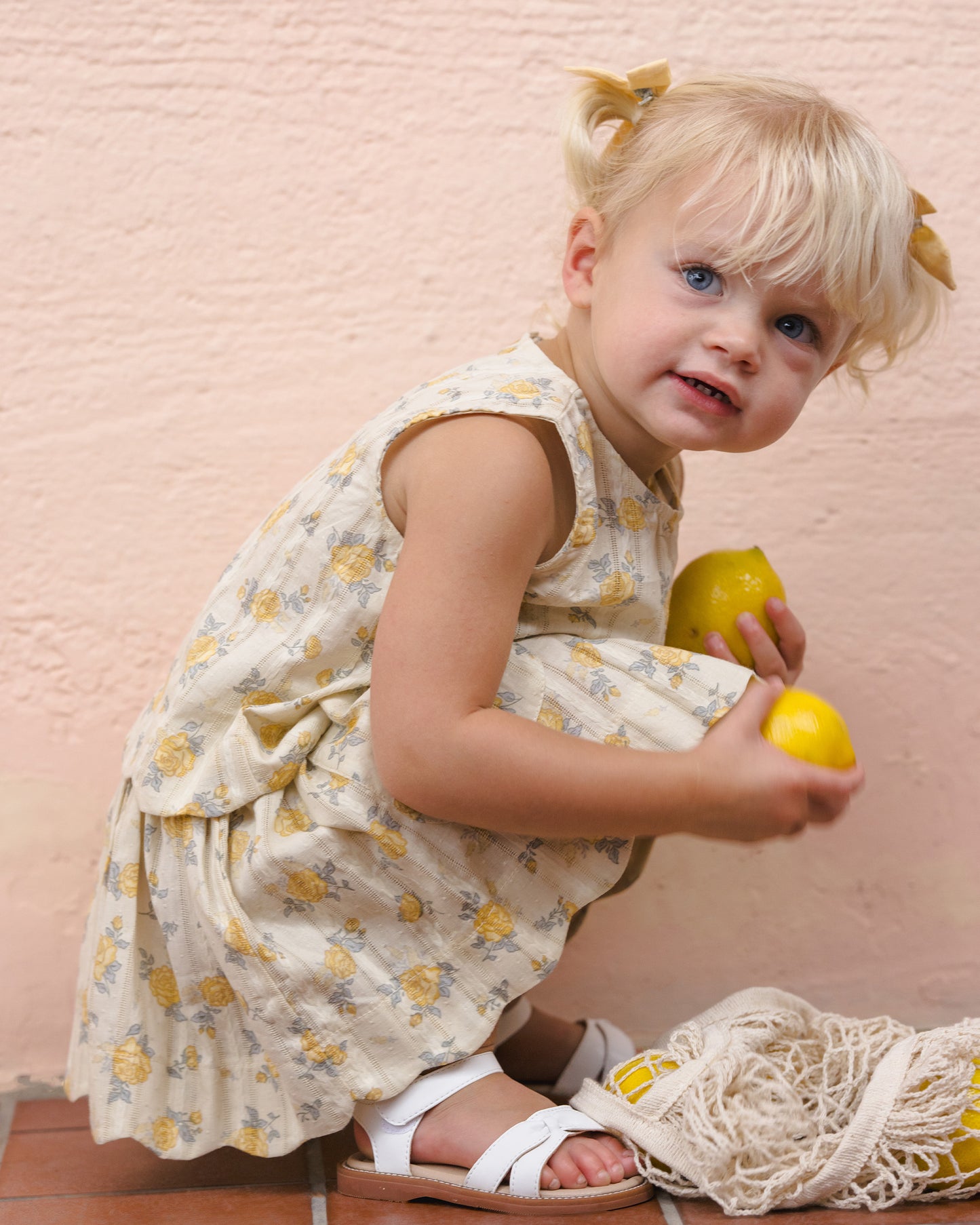 Lenny Top || Lemon Ditsy Flower