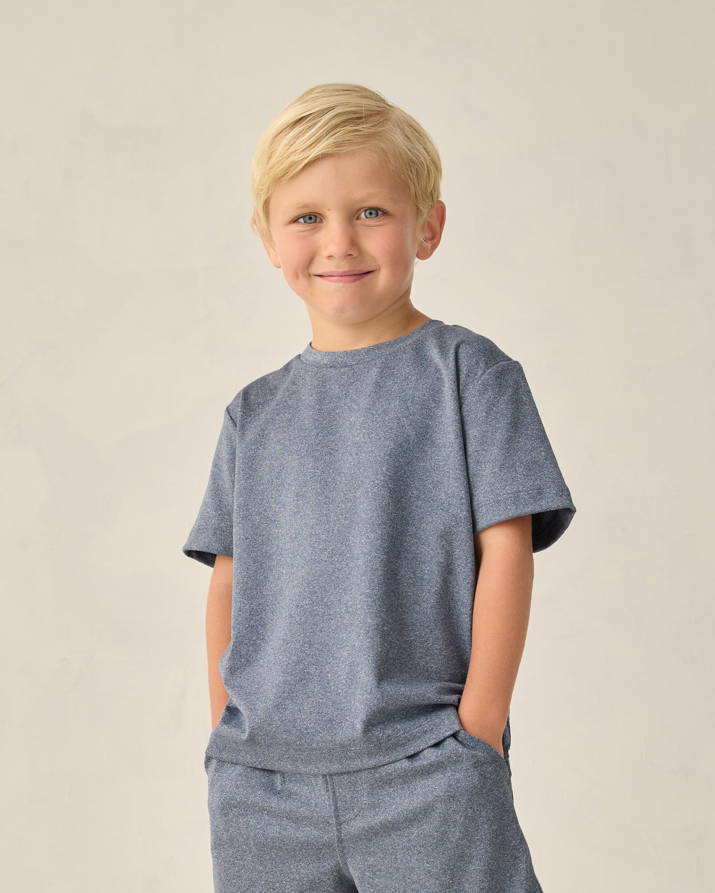 Oceanside Tech Short || Heathered Marine