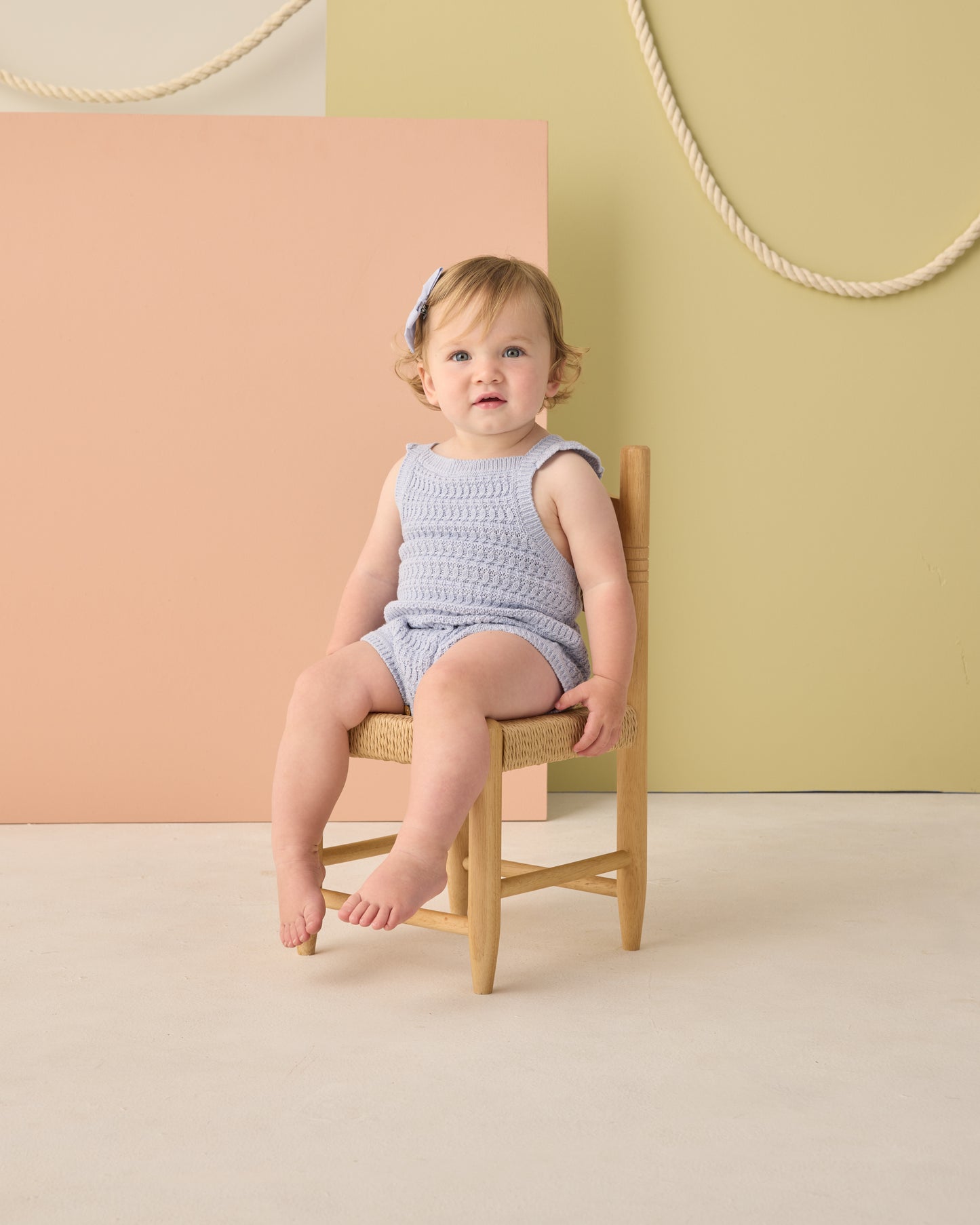 Crochet Romper || Periwinkle