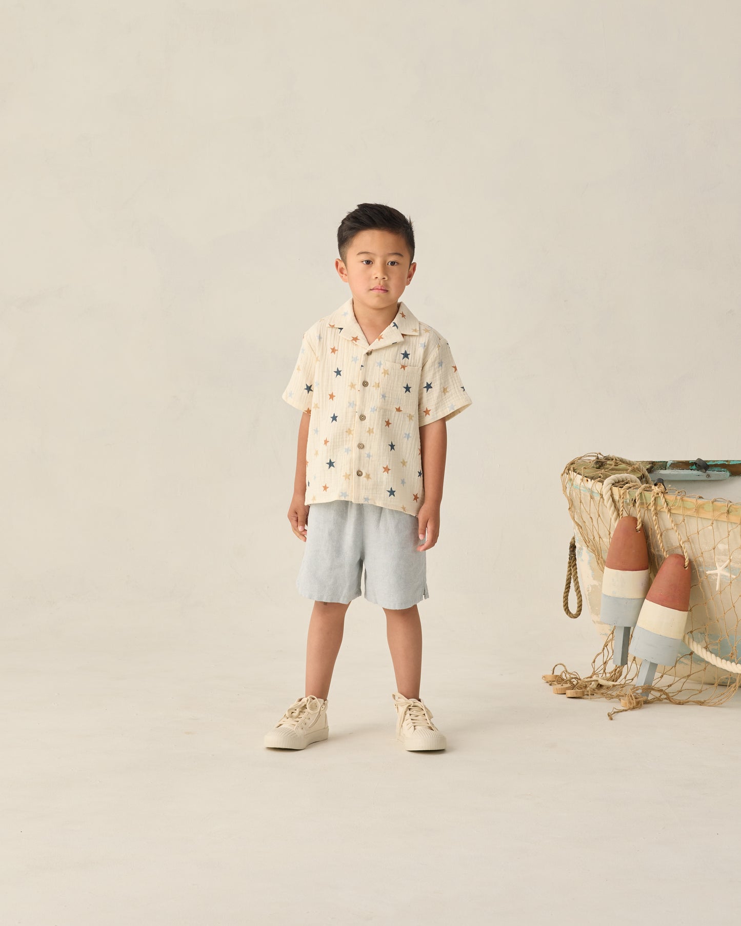 Perry Short || Heathered Light Blue