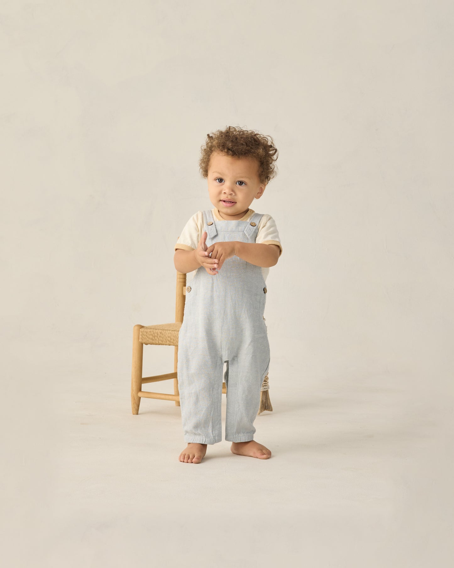 Baby Overall || Heathered Light Blue