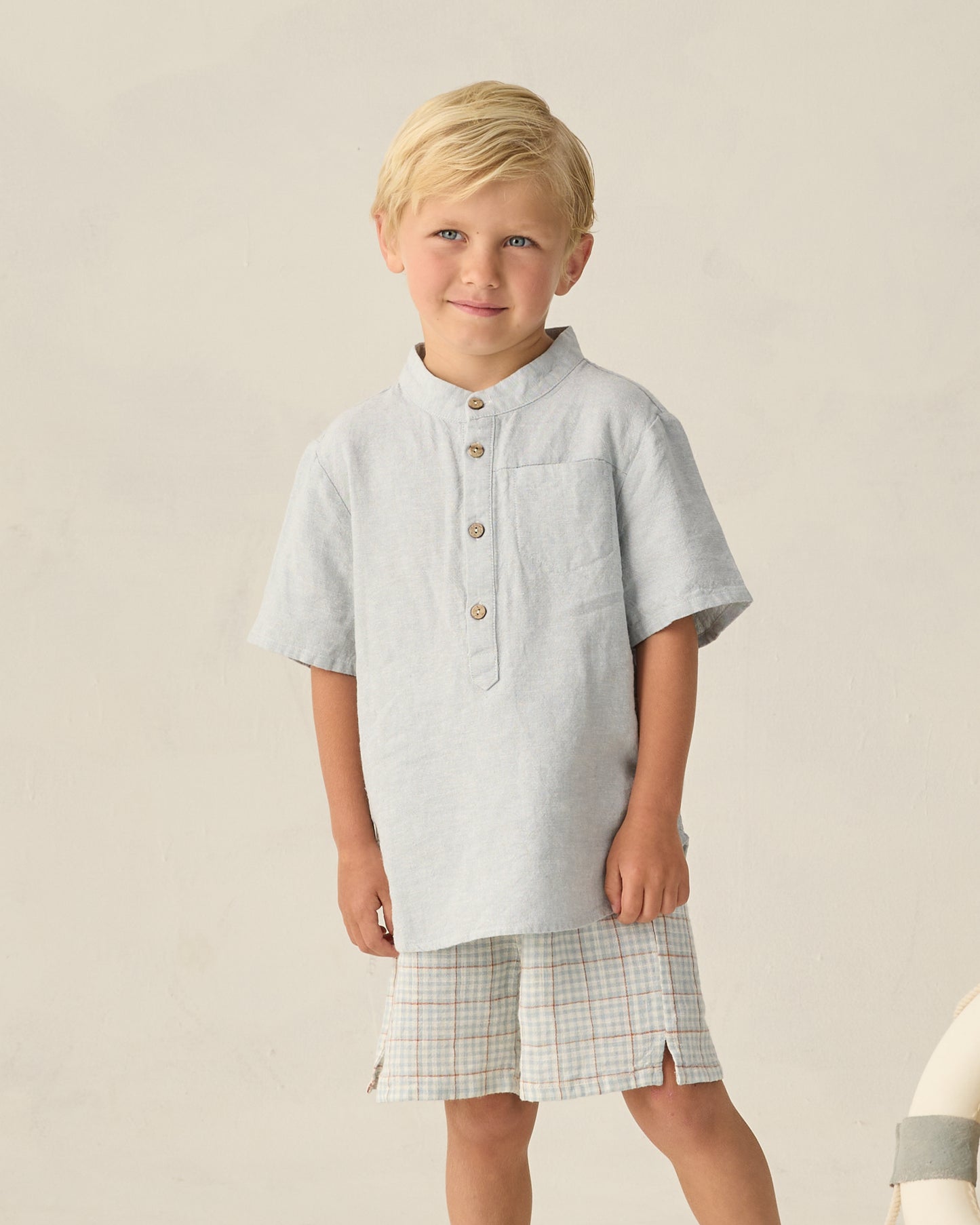 Mason Shirt || Heathered Light Blue