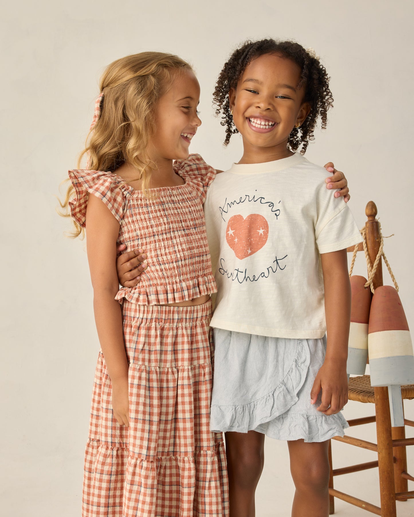 Wrap Ruffle Skirt || Heathered Light Blue