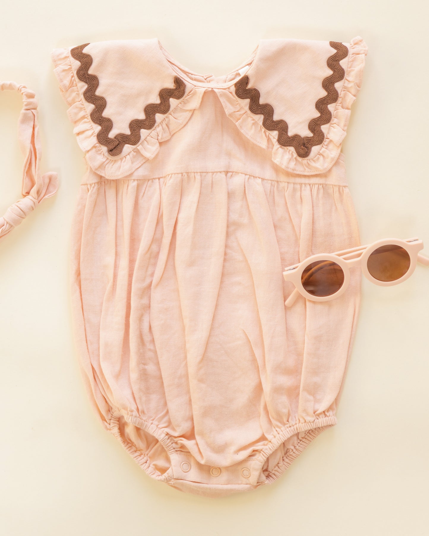 Cove Romper || Blush