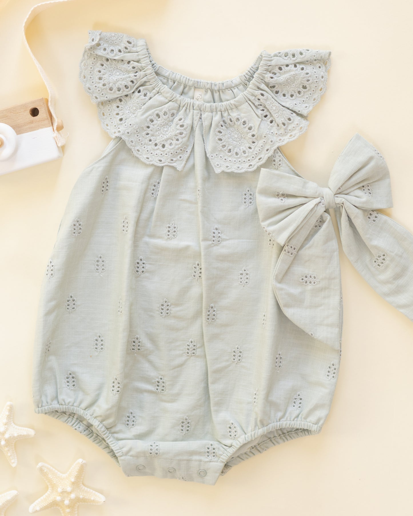 Myla Romper || Seafoam