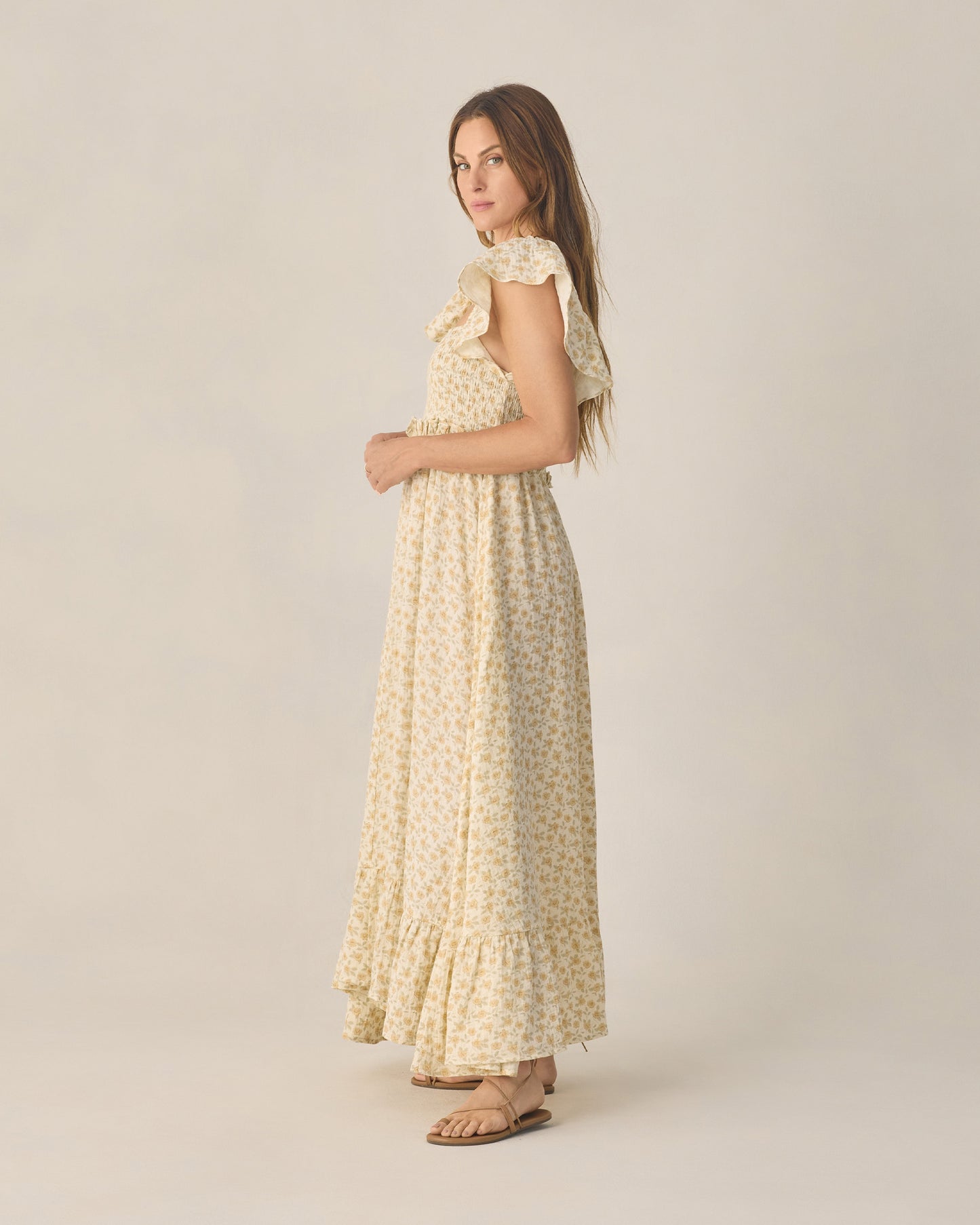 Women's Francesca Dress || Yellow Floral