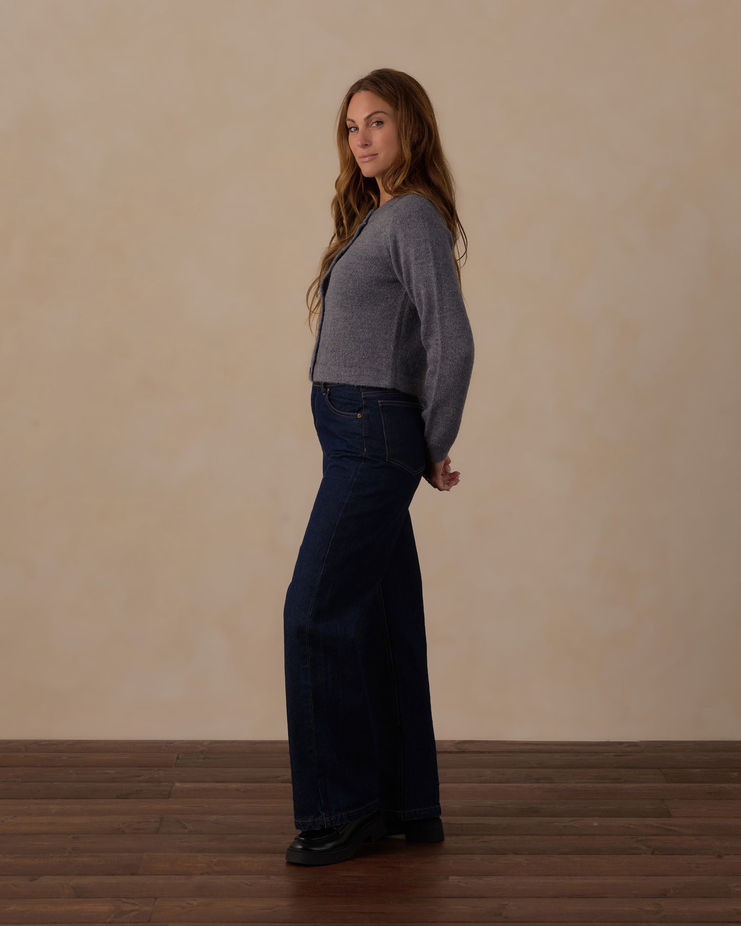 Women's Fuzzy Cardigan || Midnight