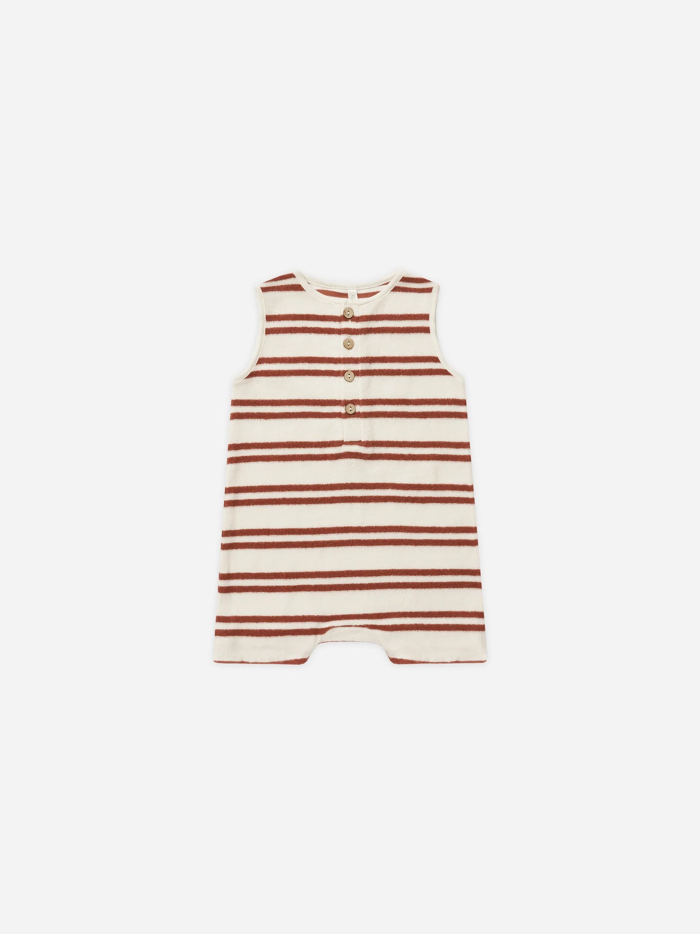 Davis Romper | Red Stripe
