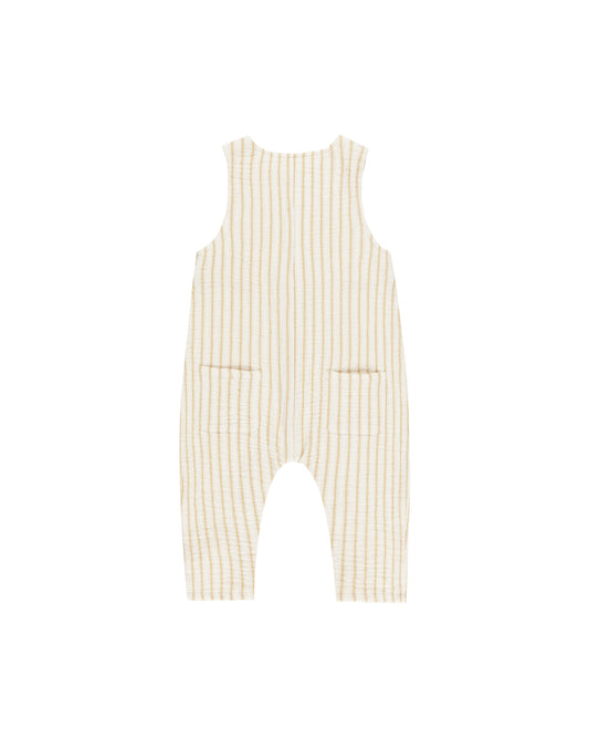 Button Jumpsuit || Marigold Stripe