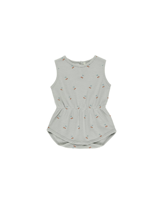 Cinch Playsuit || Seafoam Cherries