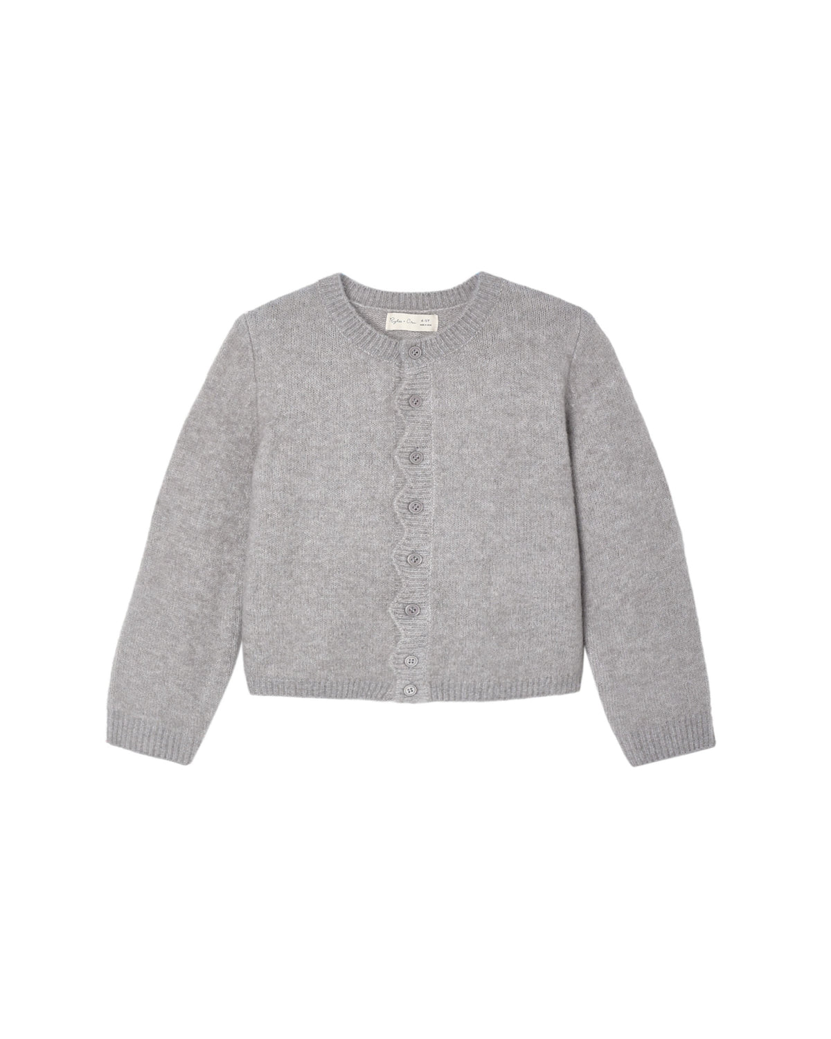 Scallop Cardigan | Dusty-Blue