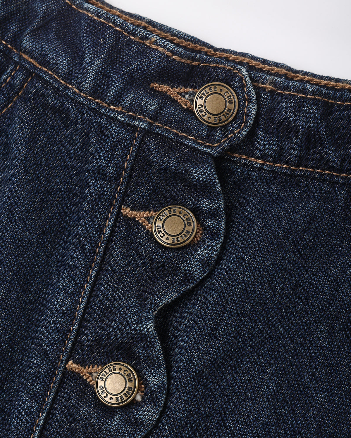 Scallop Mini Skirt | Dark Indigo