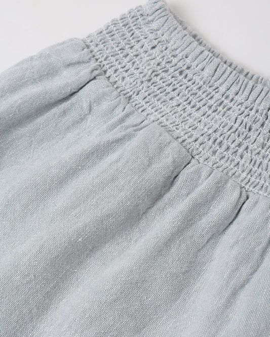 Wrap Ruffle Skirt || Heathered Light Blue