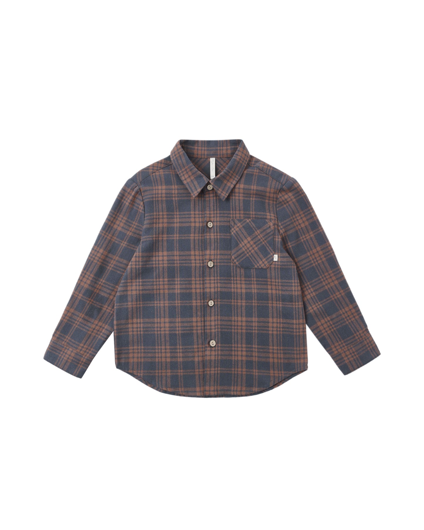 Collared Long Sleeve Shirt || Midnight Plaid