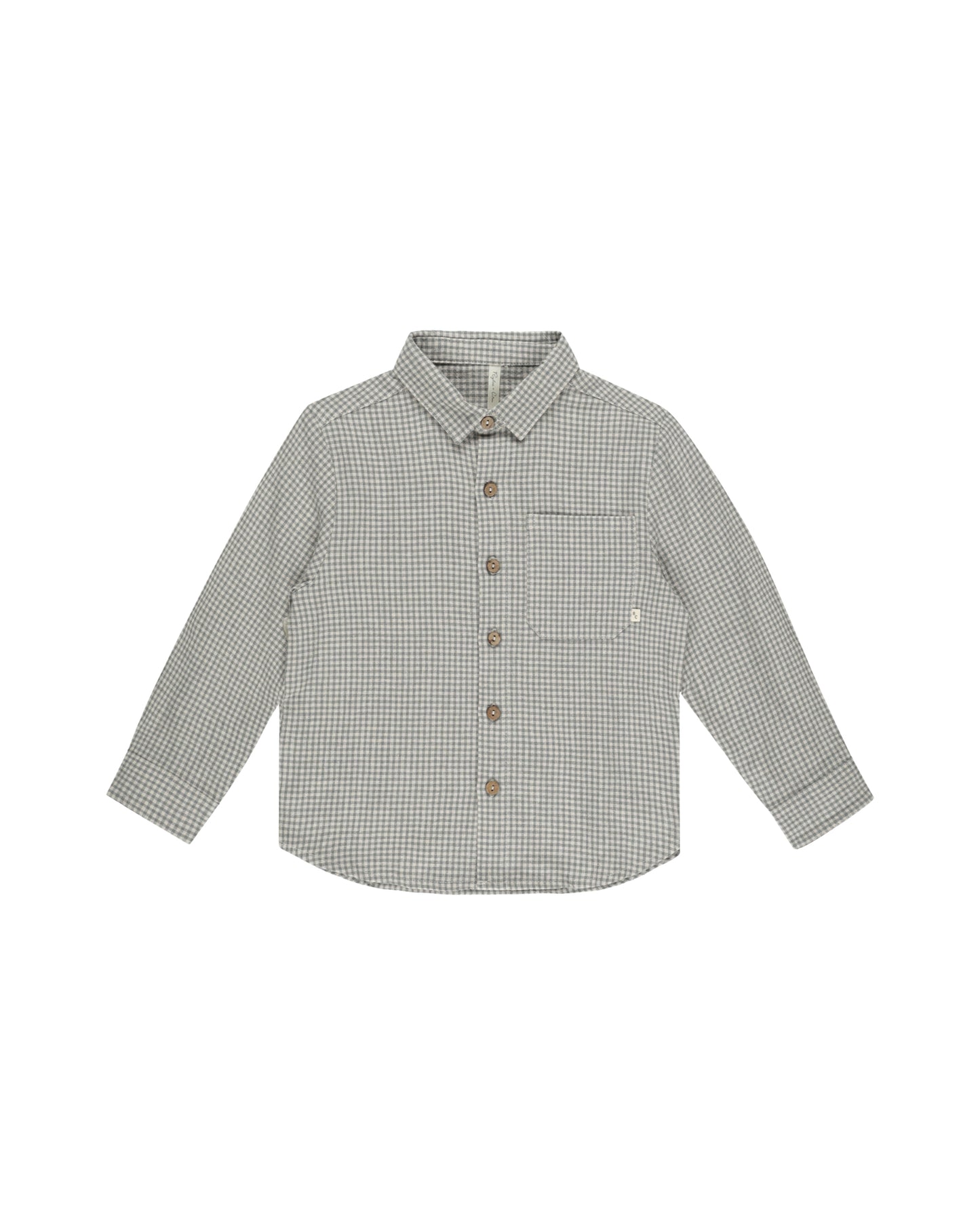 Collared Long Sleeve Shirt | Forest Gingham