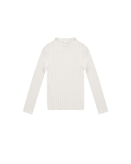 Ribbed Long Sleeve Tee | Ivory