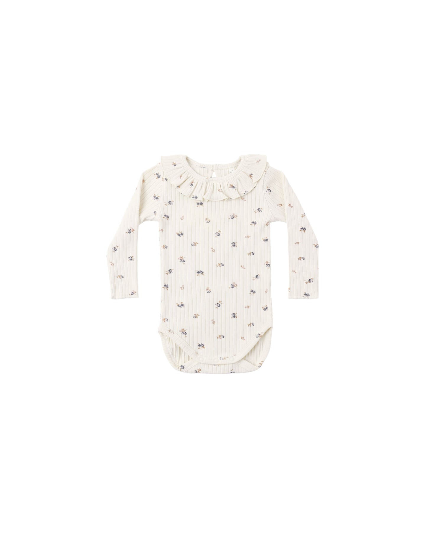 Ruffle Collar Bodysuit || Natural Ditsy