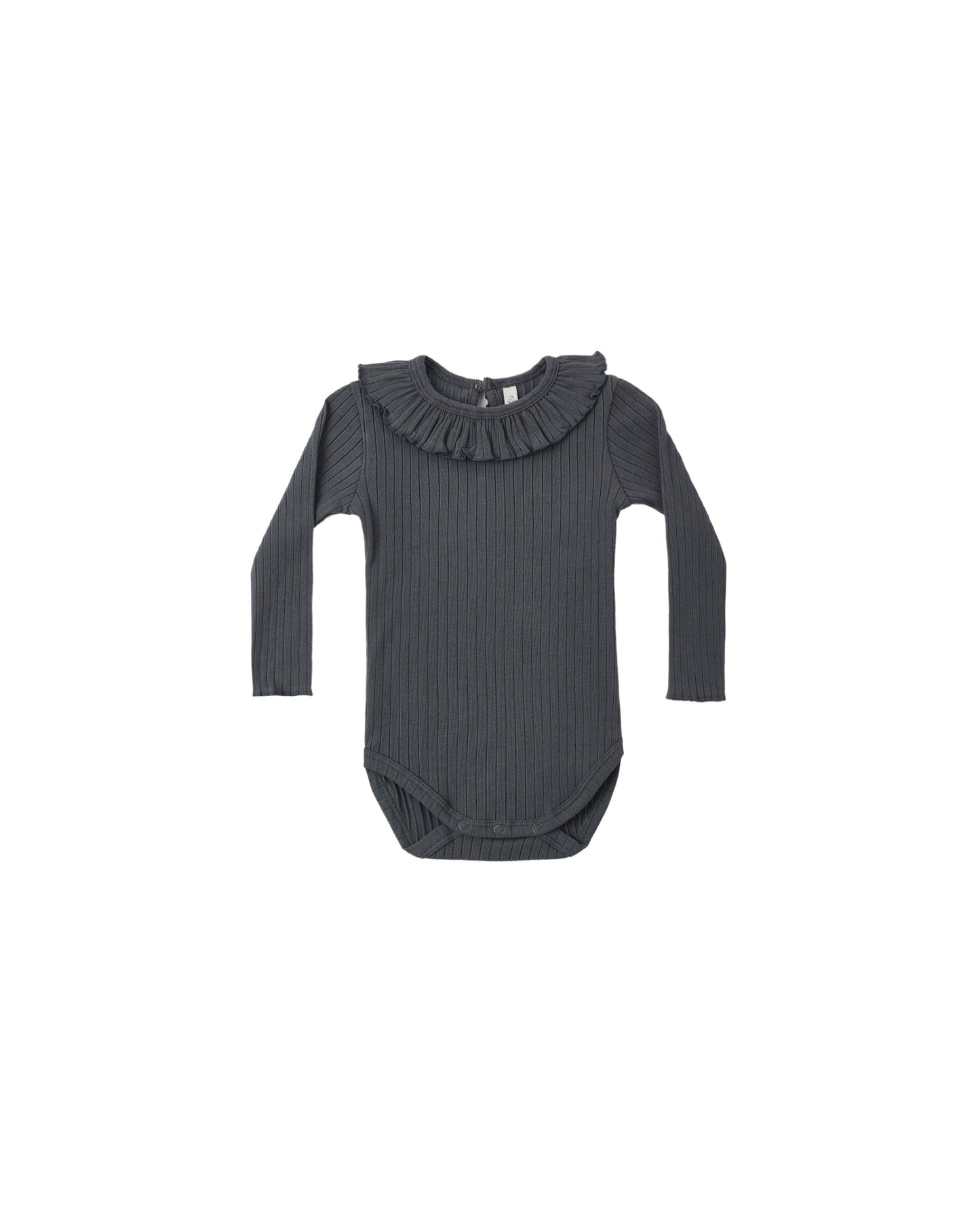 Ruffle Collar Bodysuit || Midnight
