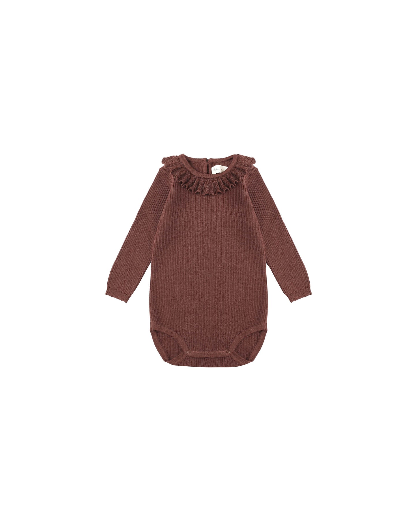 Ruffle Collar Bodysuit || Burgundy