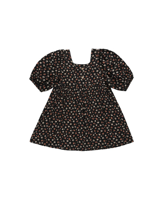 Gretta Babydoll Dress | Black Floral