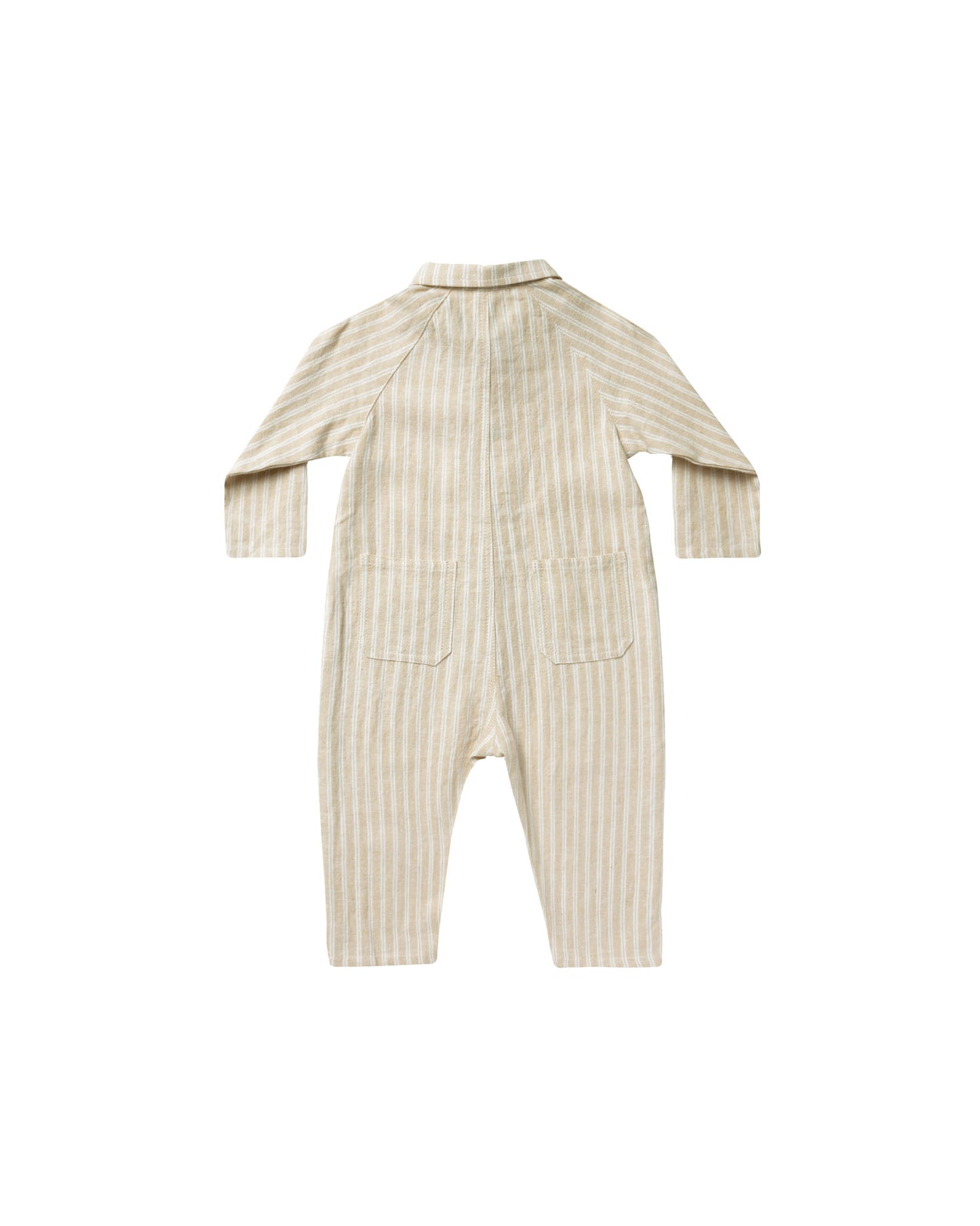 Collared Baby Jumpsuit | Champagne Stripe