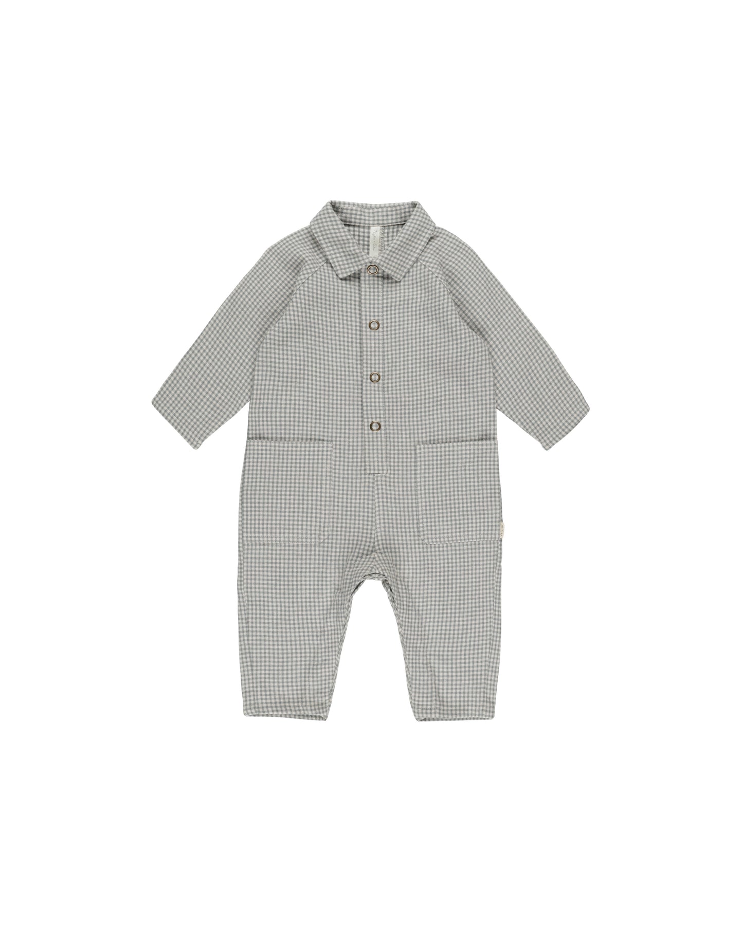Collared Baby Jumpsuit | Forest Gingham